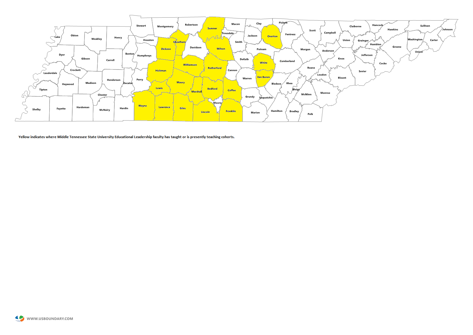 TN County Placement Map